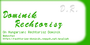 dominik rechtorisz business card